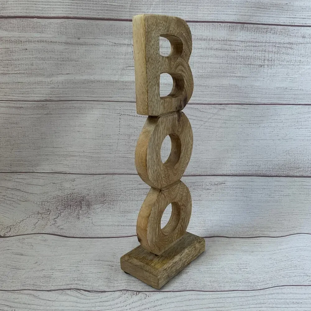 Halloween Home Wooden Boo Vertical Self-Standing